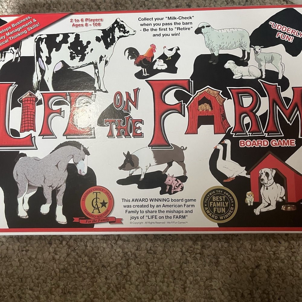 Life on the Farm Board Game Educational Money Business Skills Family EUC